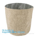 canvas foldable laundry basket with handle, Foldable Cotton Storage Basket, Flax Bin linen storage bag good quality hot sale lau
